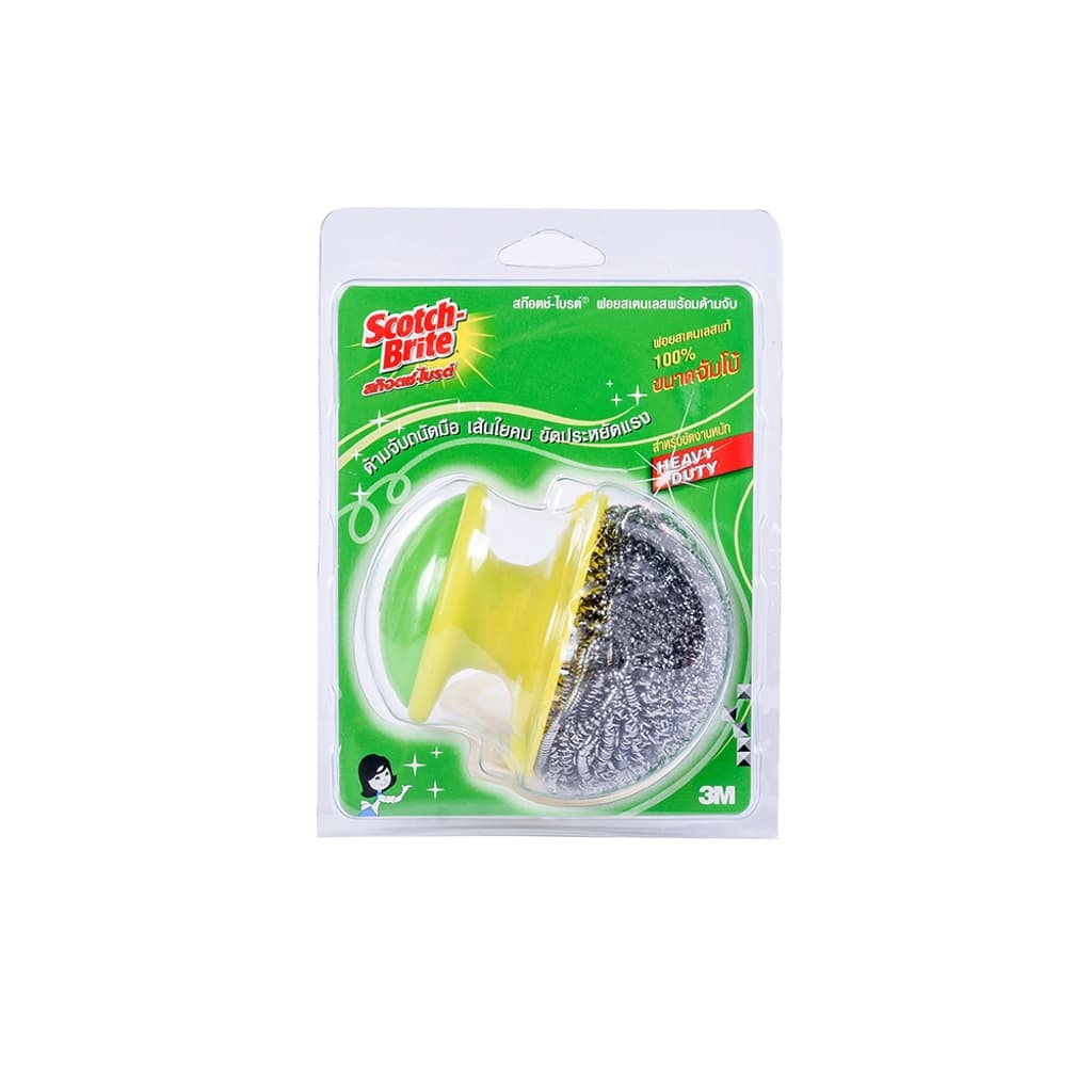 3M สก๊อตไบรต์ฝอยสเตนเลสพร้อมด้ามจับ 25G.