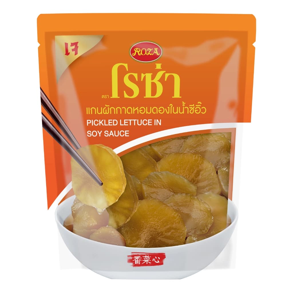 โรซ่า แกนผักกาดดองในน้ำซีอิ๊ว 145 กรัม
