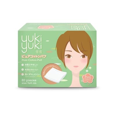 ยูกิยูกิ เพียวคอตตอนพัฟ 80ชิ้น