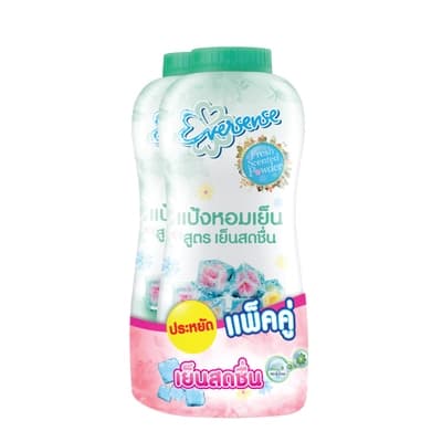 เอเวอร์เซ้นส์ แป้งหอมเย็นสูตรเย็นสดชื่น สีเขียว 280ก. แพ็ค 2