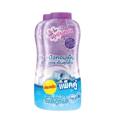 เอเวอร์เซ้นส์ แป้งหอมเย็นสูตรเย็นสุดขั้ว สีม่วง 280ก. แพ็ค 2