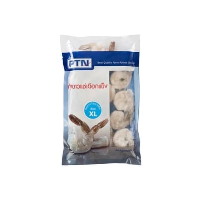 PTN เนื้อกุ้งขาวไว้หางดิบ XL 250ก.