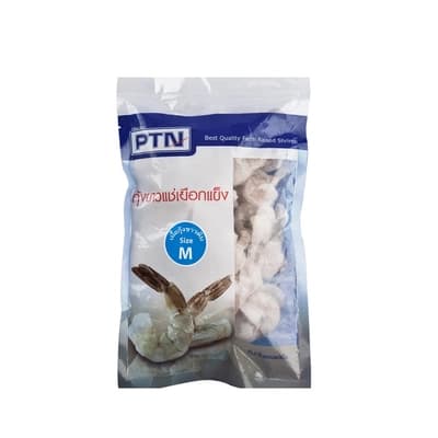 PTN เนื้อกุ้งขาวไว้หางดิบ M 250ก.