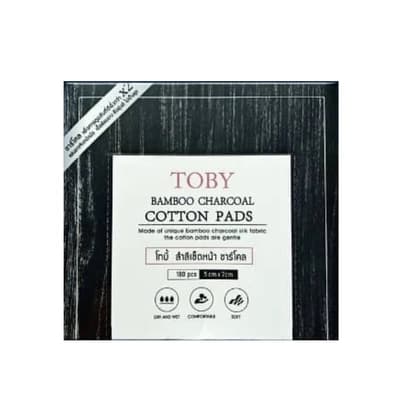 โทบี้ สำลีเช็ดหน้าชาร์โคล 180แผ่น