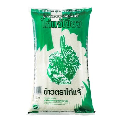 ไก่แจ้ เขียว ข้าวหอมมะลิสุรินทร์ 100% 5กก.