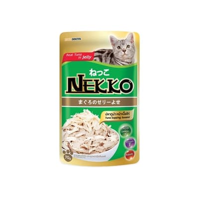 เน็กโกะ อาหารแมวรสปลาทูน่าในเจลลี่เนื้อไก่ 70ก.