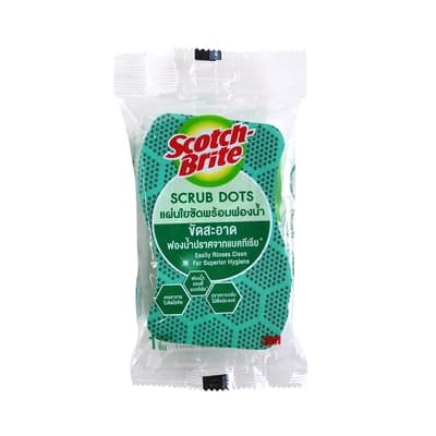 3M แผ่นใยขัดพร้อมฟองน้ำสครับดอทรุ่นทั่วไป