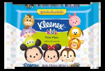 คลีเน็กซ์ คิดส์ ผ้าเช็ดทำความสะอาดผิวแบบเปียก มอยส์ ไวพ์ 50 แผ่น