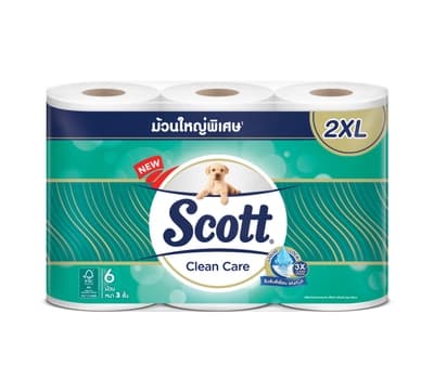 สก๊อตต์ คลีนแคร์ กระดาษชำระหนา3ชั้น ม้วนใหญ่พิเศษ2XL 6ม้วน